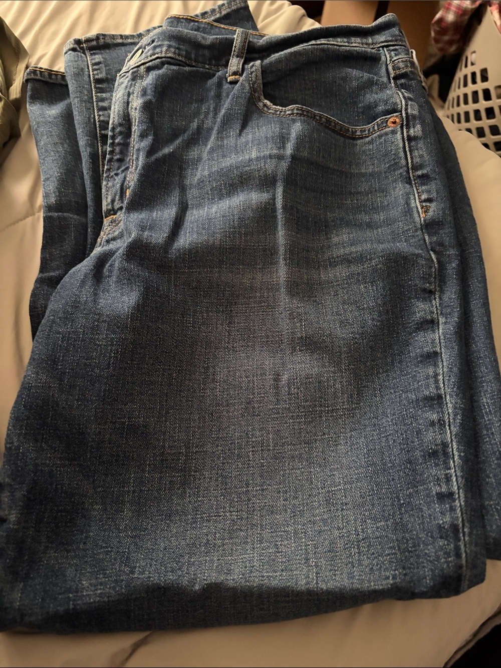 Classic Dark Blue Denim Jeans